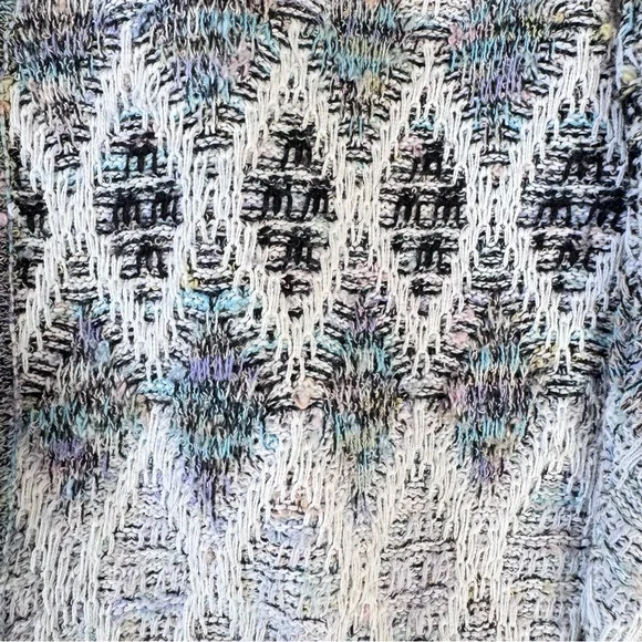 Vintage 80s 90s Mens Bachrach Cardigan Sweater Diamond Textured Multicolor Knit Cardigan